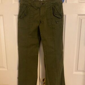 Junior olive cotton long pants